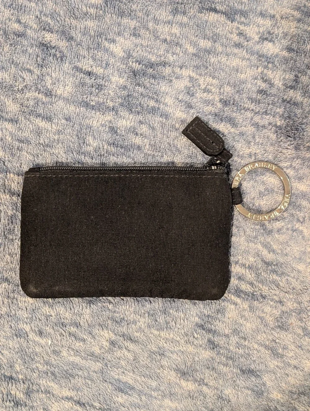 Vera Bradley Black Zip Card Holder With Keyring